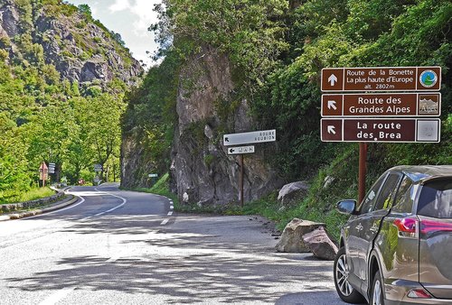 south of france  national road  maritime alps