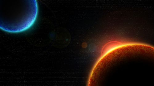 space planets stars