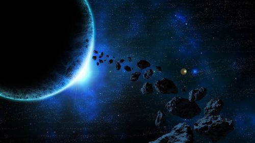 space asteroids planets