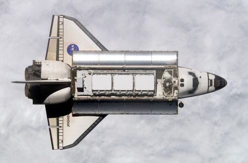 space shuttle endeavour above