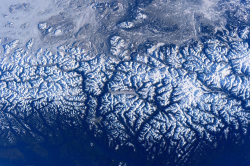 international space station flyover mountains