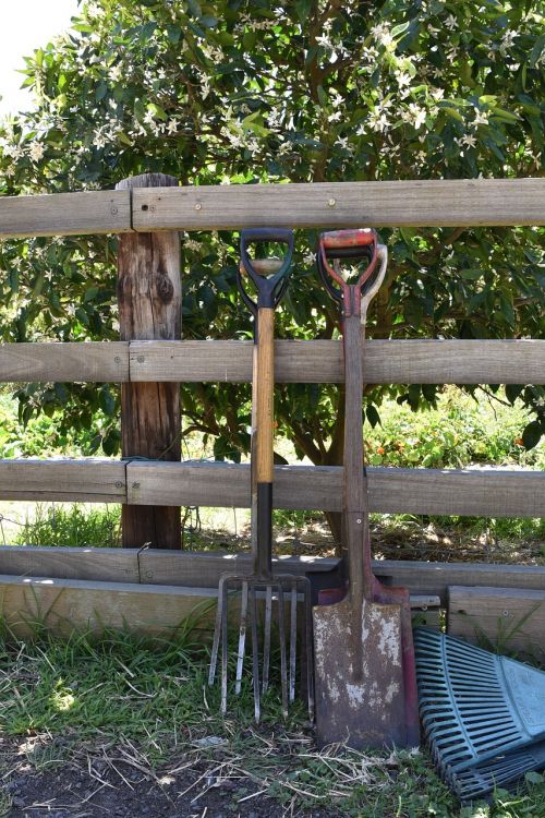 spade shovel farm tools