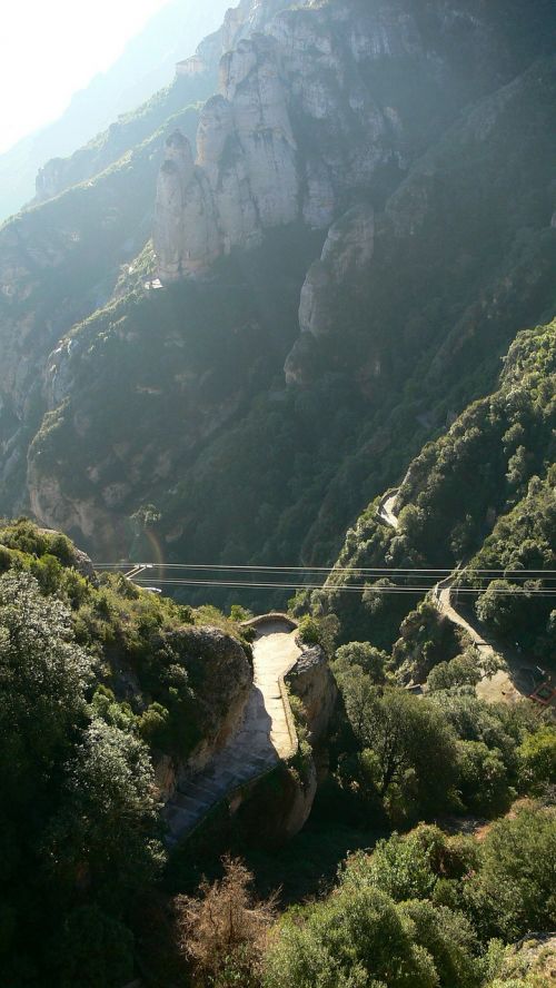 spain barcelona mountain montserrat