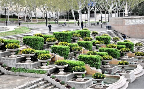 spain  barcelona  park