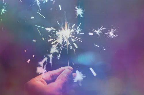 sparkler new year's eve festive