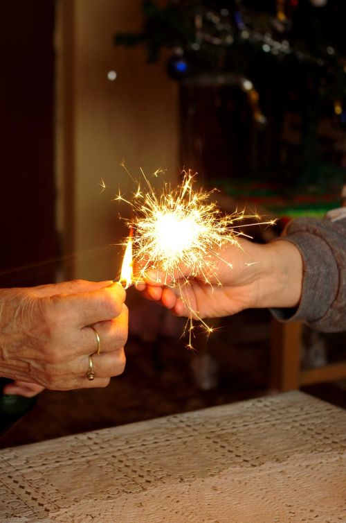 sparkler glow light