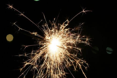 sparkler light new year's eve