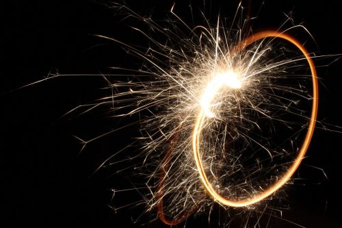sparkler 4th of july circle