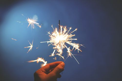 sparkler fireworks hand