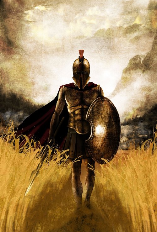 spartan  warrior  shield