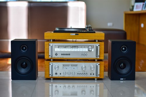 speakers  wood  elegant