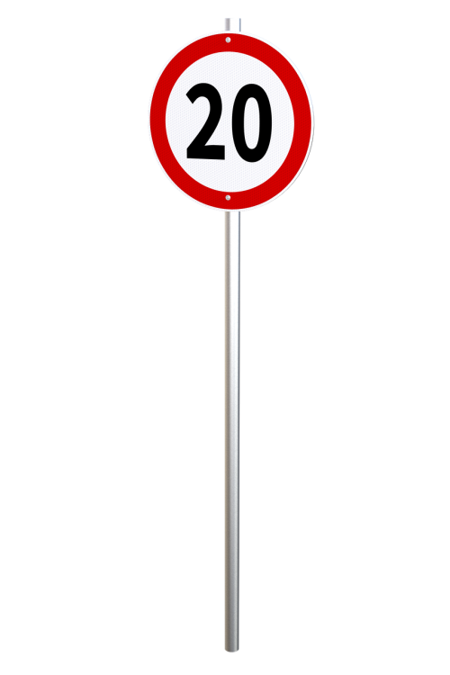 speed limit traffic sign warning