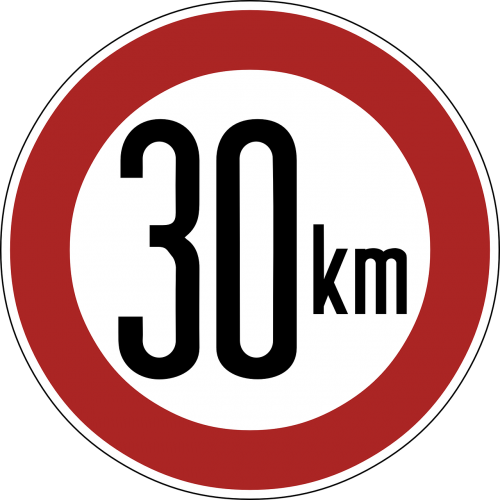 speed limit sign 30 km