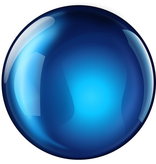 sphere blue glossy