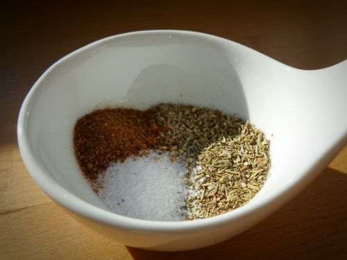 spices thyme salt