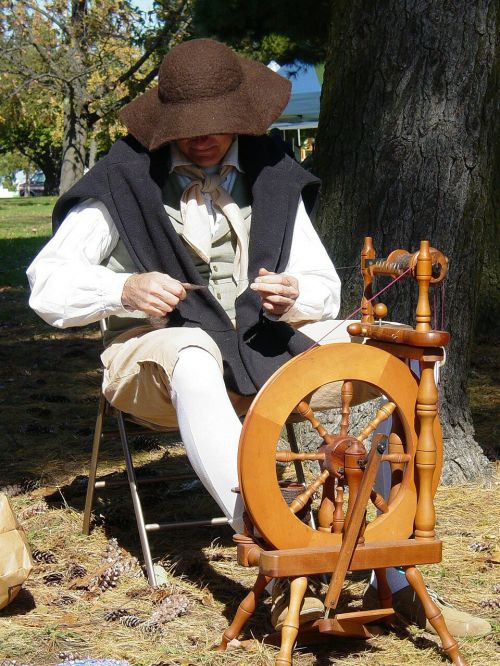 spinning wool historic