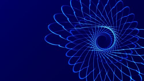 spiral blue glowing