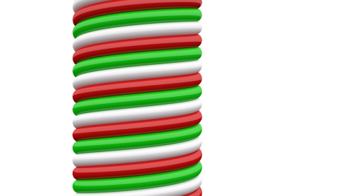 spiral christmas red