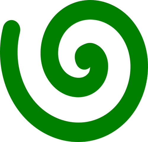 spiral green twisted