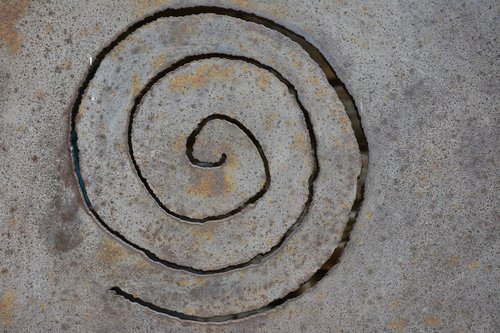 spiral  metal  pattern