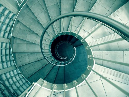 spiral staircase stairwell