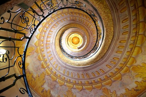 spiral staircase  spiral  spiral staircase from below