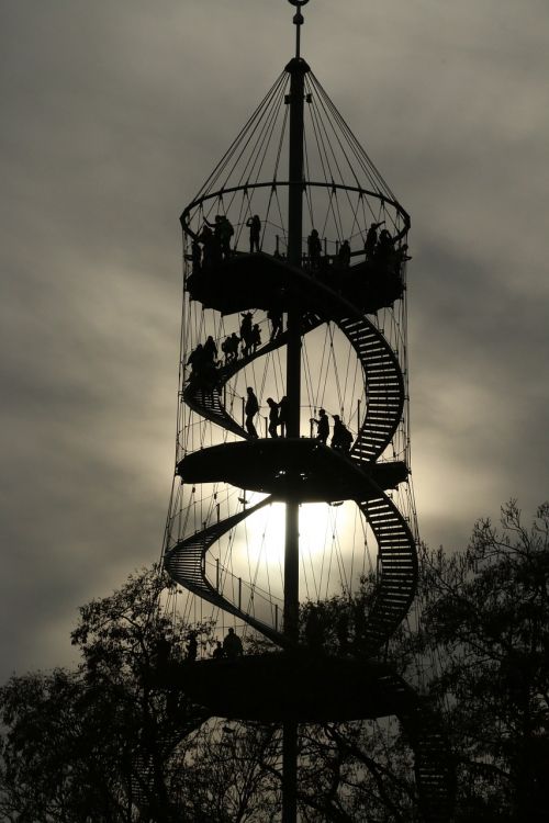spiral staircase observation tower killesberg