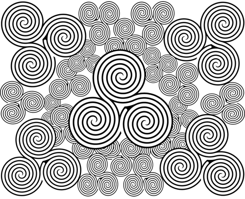 spirals black white