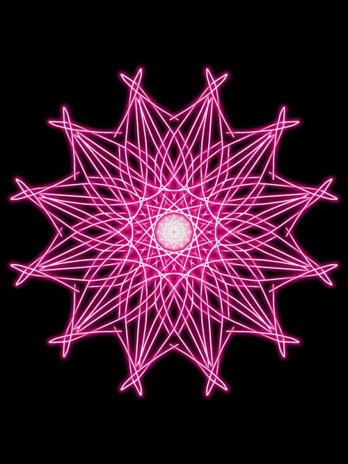 spirograph rosa color