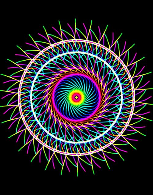 spirograph colorful circle