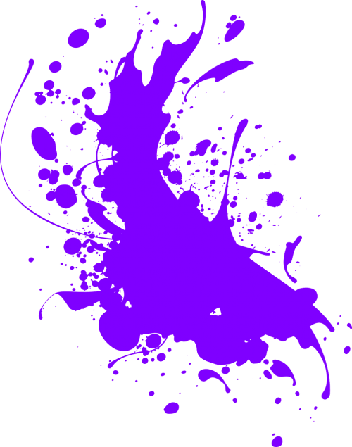 splat purple paint