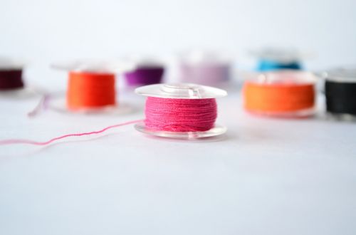 spools threads colored