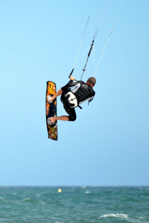 sport surfer kite surfing