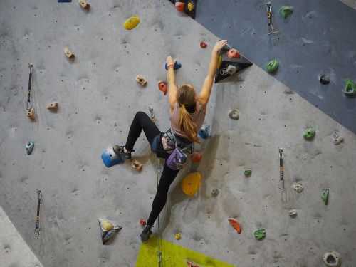 sport rock climbing wall climb