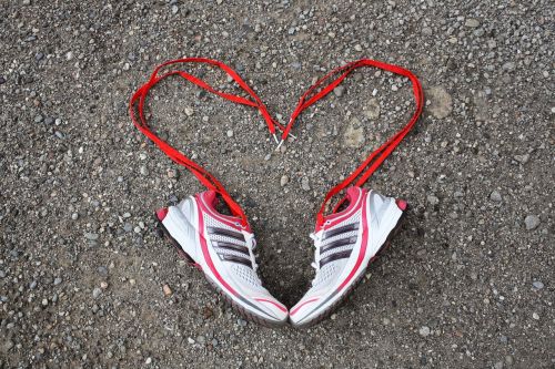 sport shoes heart