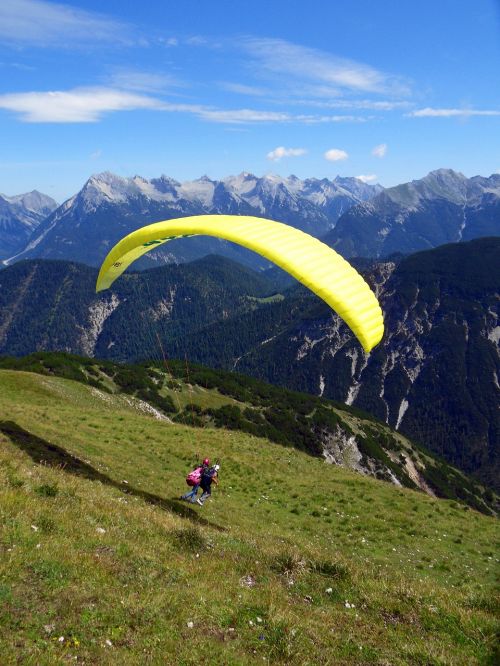 sport paragliding mountain sport