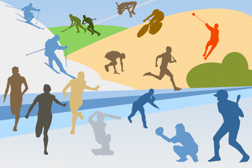 sports athletics collage