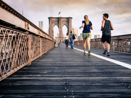 sports persons running