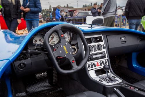 sports car sport steering wheel dashboard