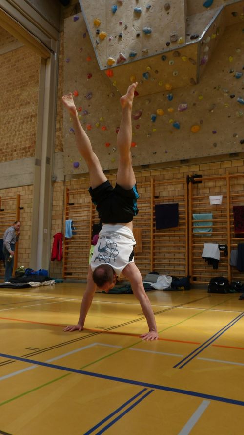 sports hall gymnastics hall handstand
