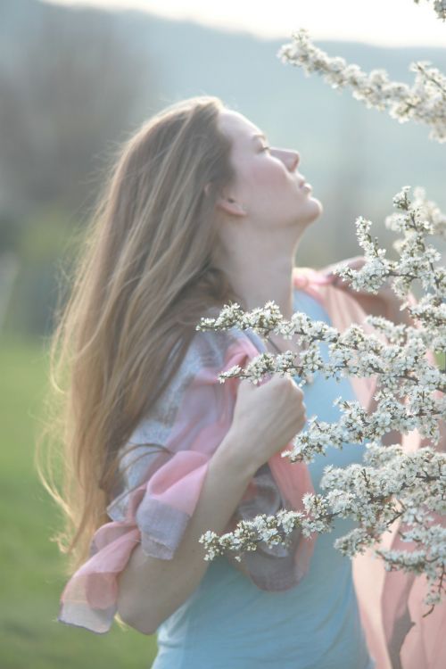 spring flower girl