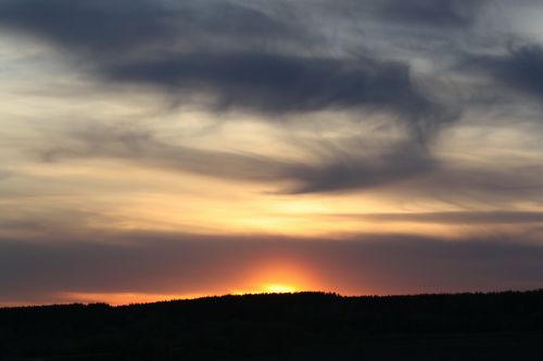 spring nature sunset sky