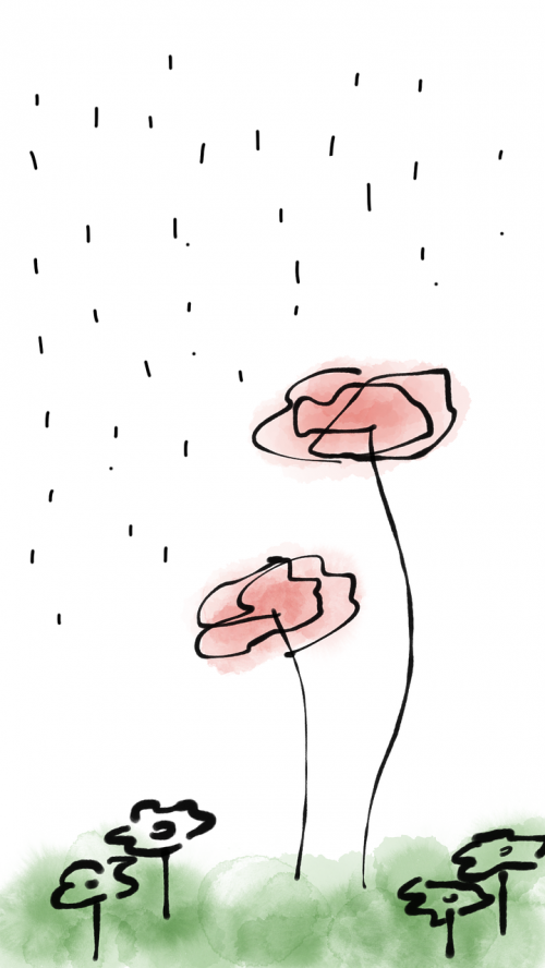 spring flower rain