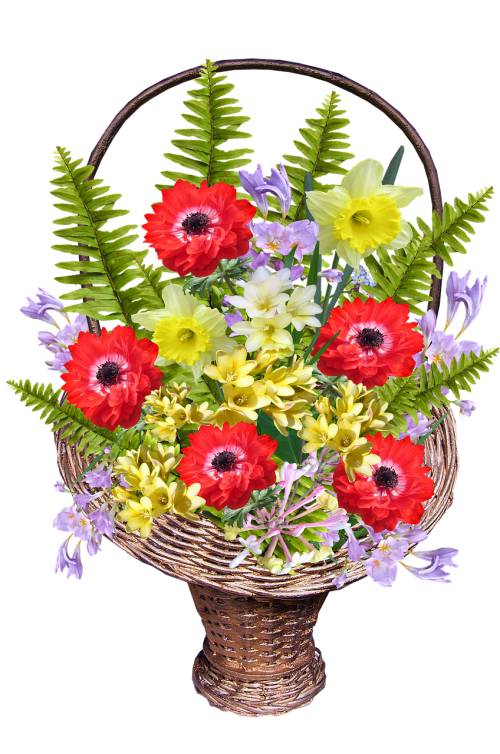 spring flower basket