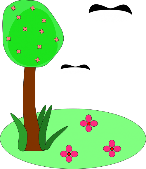 spring green tree