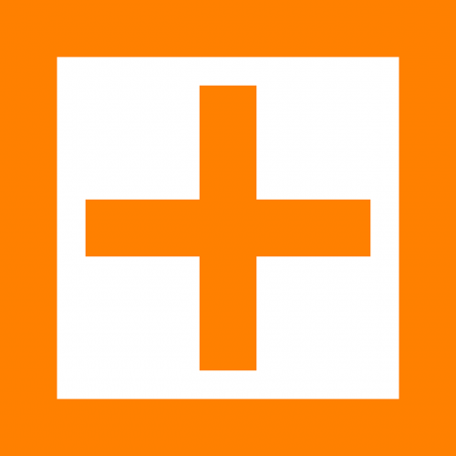 square plus orange