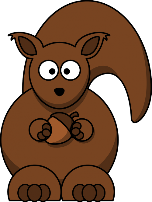 squirrel brown cartoon