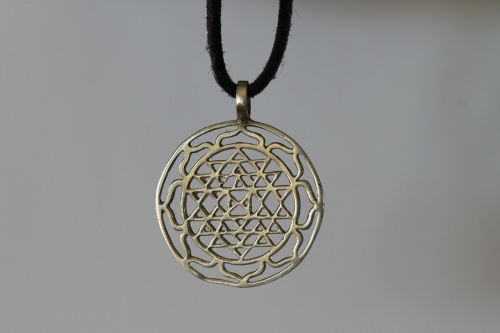 sri yantra lucky charm necklace