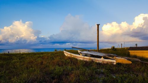 st george island morning old boat