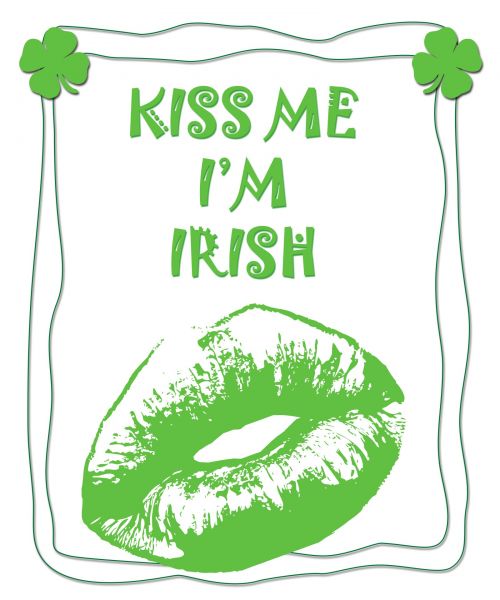 St Patrick&#039;s Day Kiss Lips